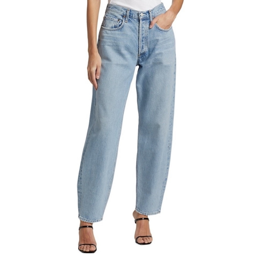 AGOLDE High Rise Tapered Baggy Jean in Dimension Organic Denim size 28